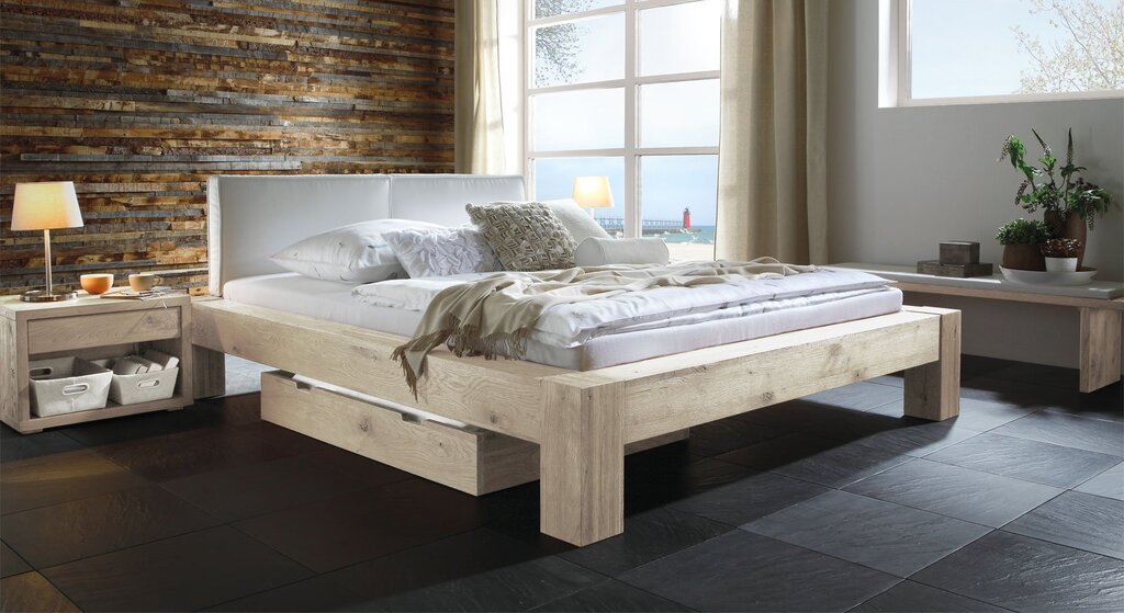 Loft wooden bed 39 фото