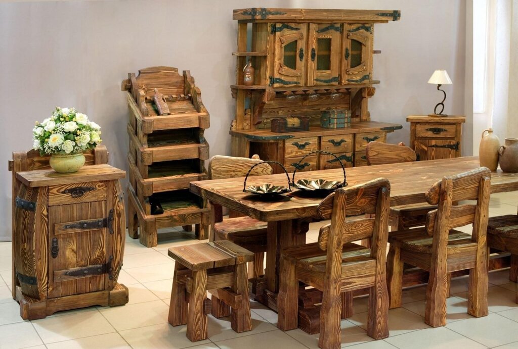 Antique-style wooden furniture