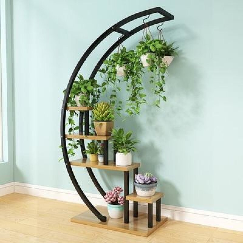 Wooden shelf for flowers