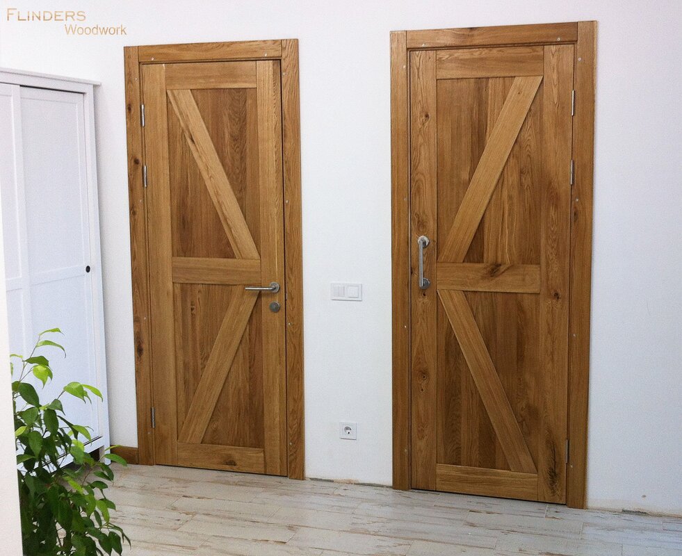 Wooden doors in loft style