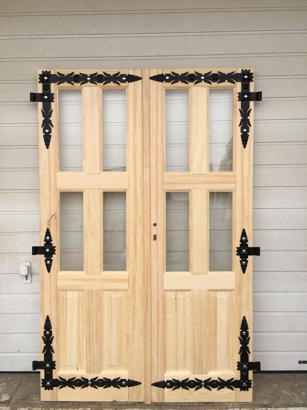 Wooden double doors