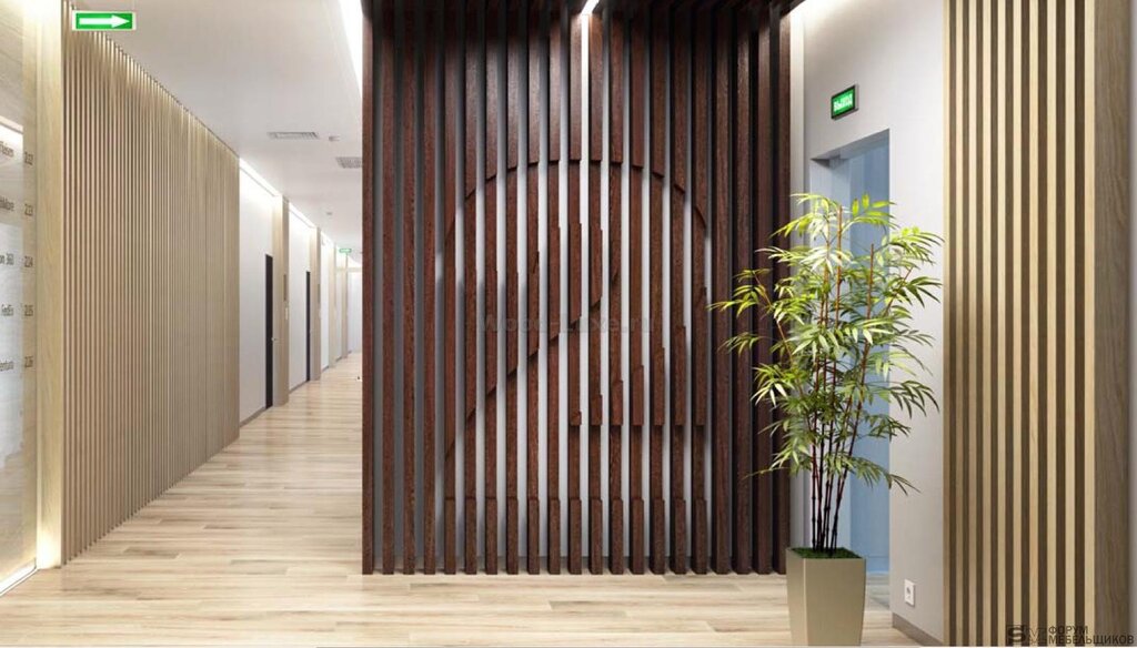 Wooden slats for walls