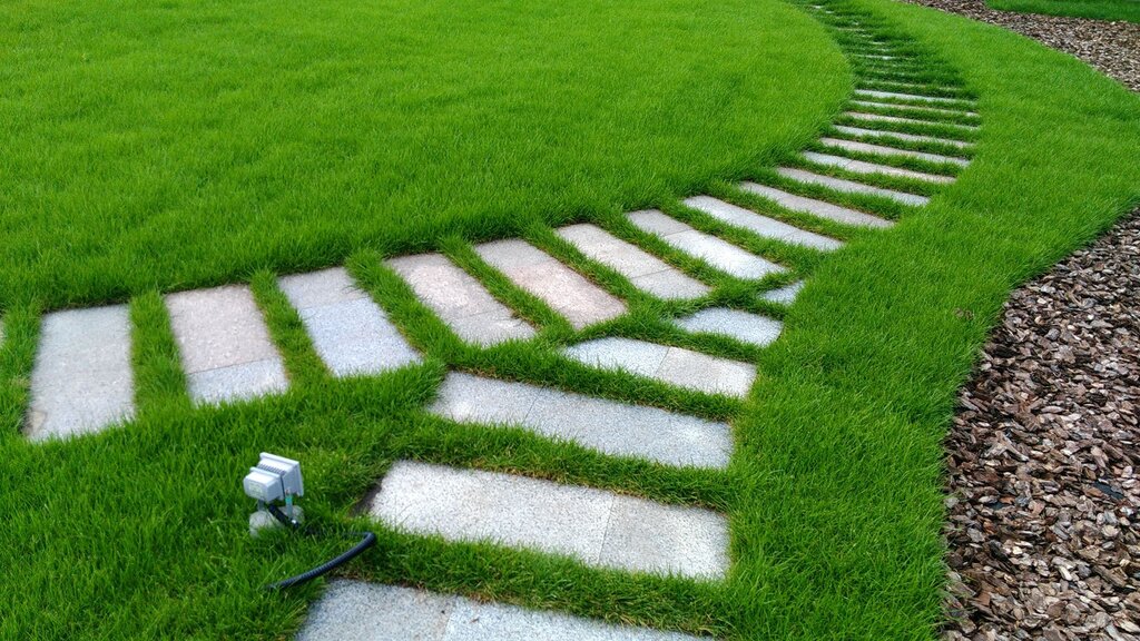 Wooden tiles for pathways