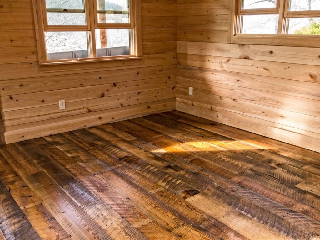 Wooden floors in a private house