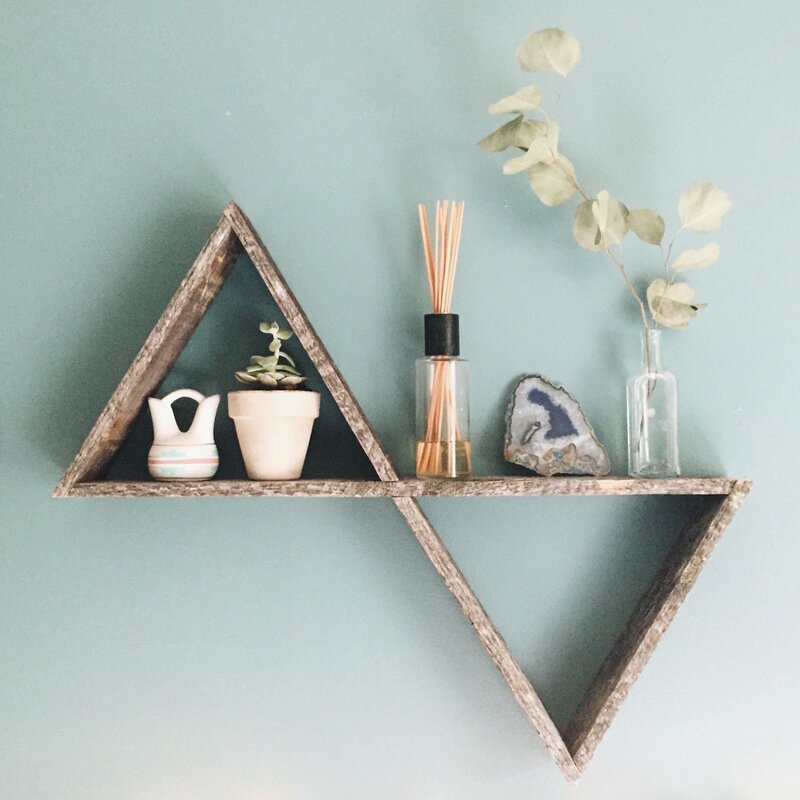 Wooden shelves for the wall