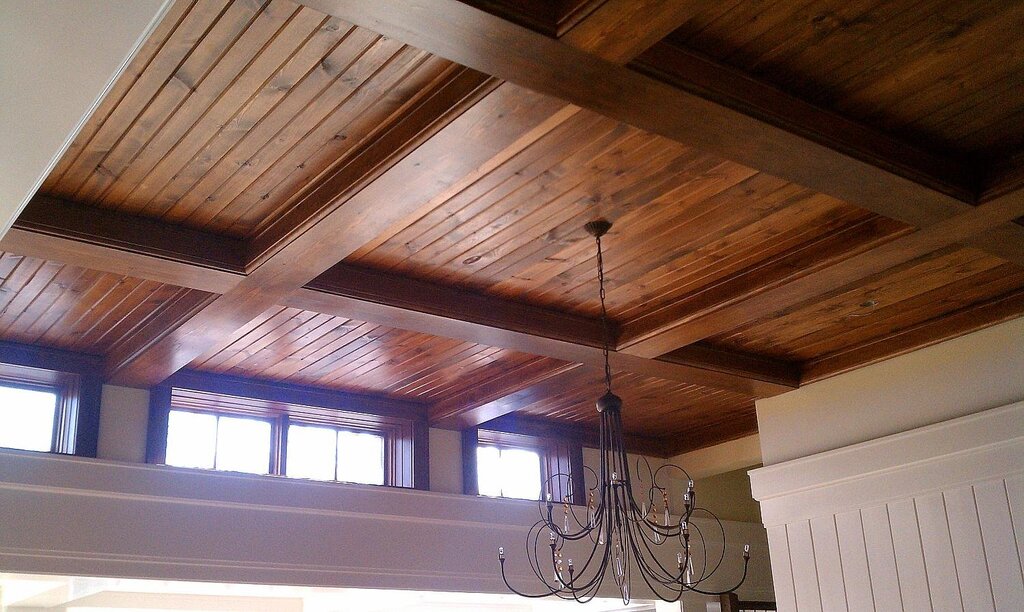 Wooden ceiling beams