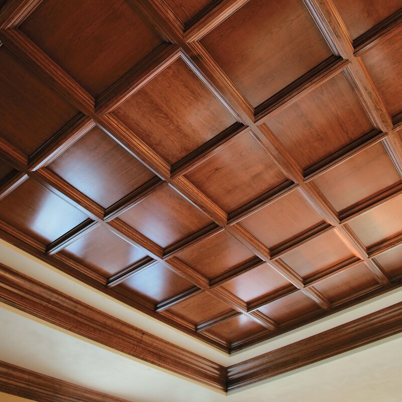 Wooden ceiling panels