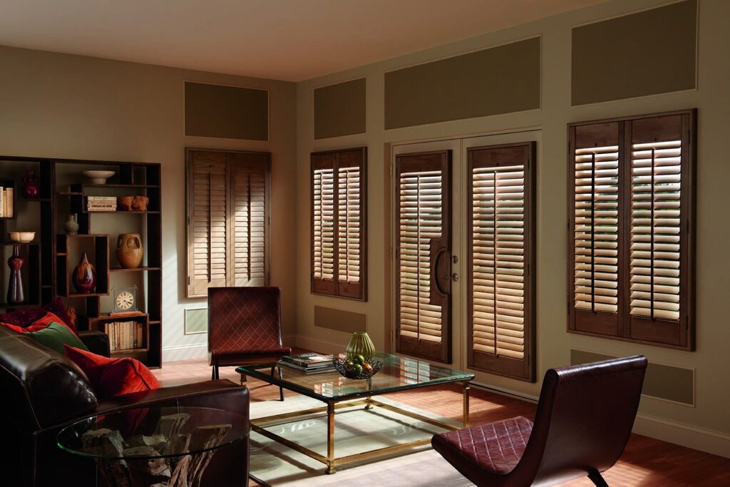 Wooden window blinds 23 фото