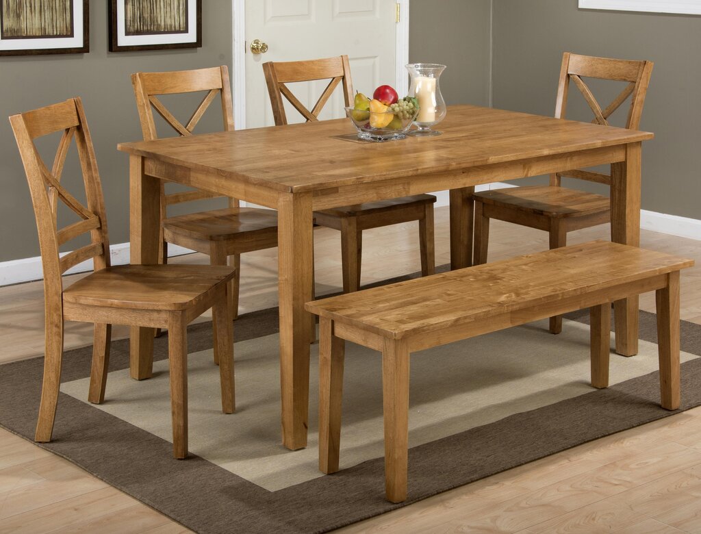 Wooden tables and chairs for the kitchen