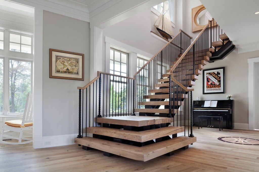 Wooden steps for a staircase