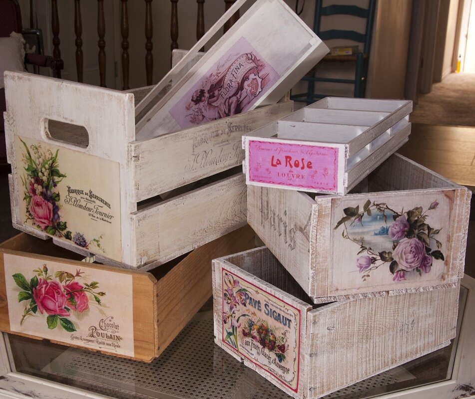 Wooden boxes for decoration