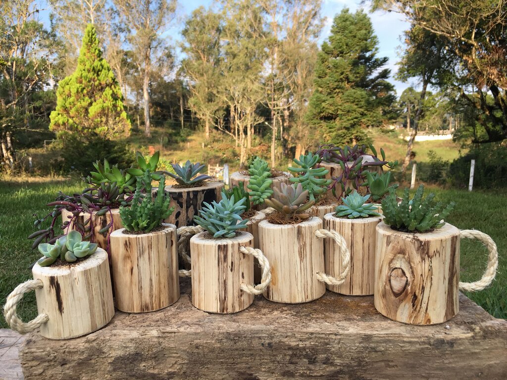 Wooden garden decor