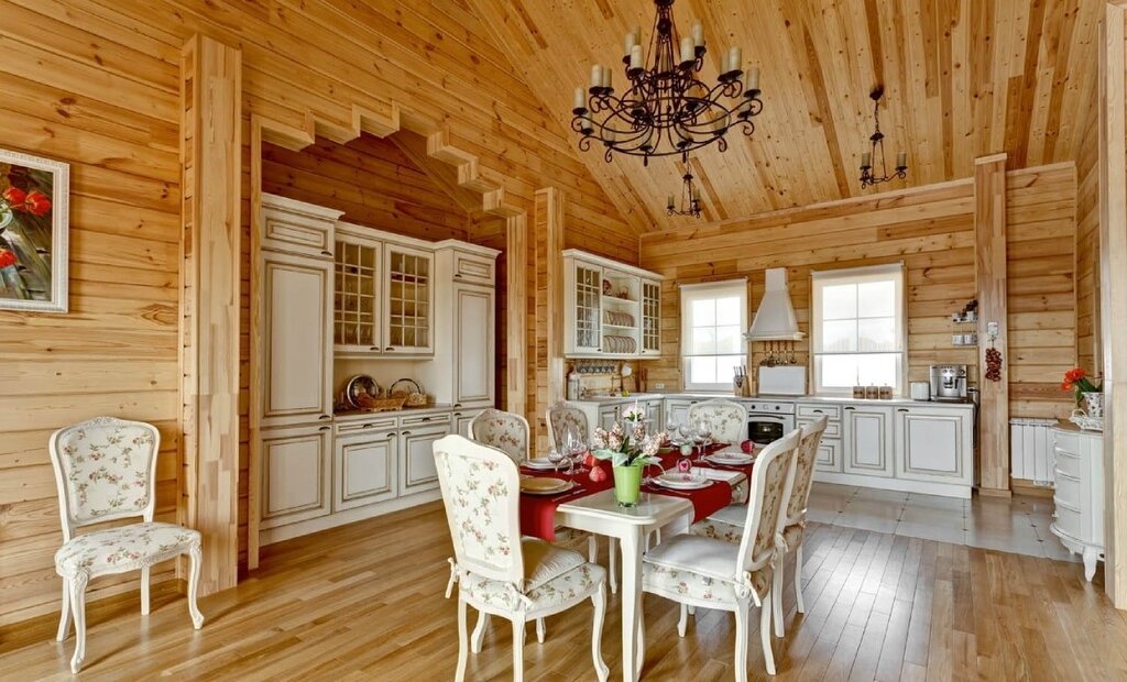 A wooden house in the Russian style