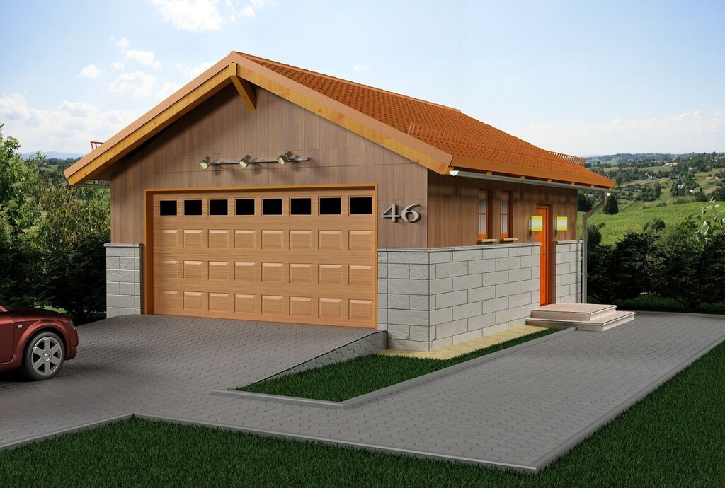 Wooden garage