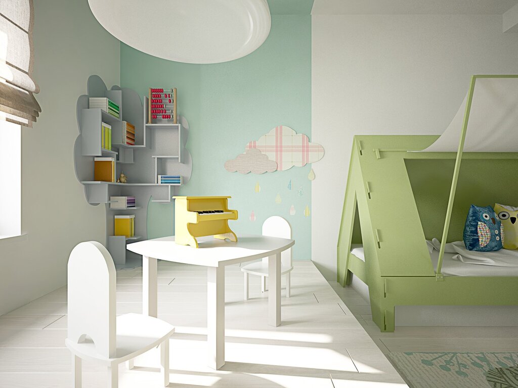 Children's room wall design for painting