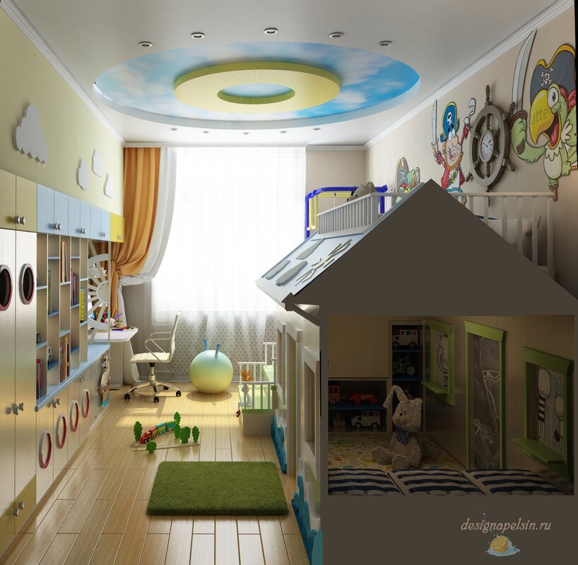 Children's room for a preschool boy 17 фото