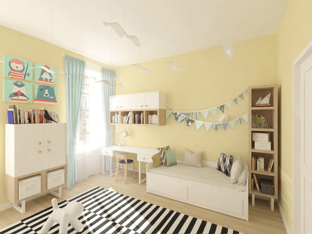 Children's room for a first-grader girl