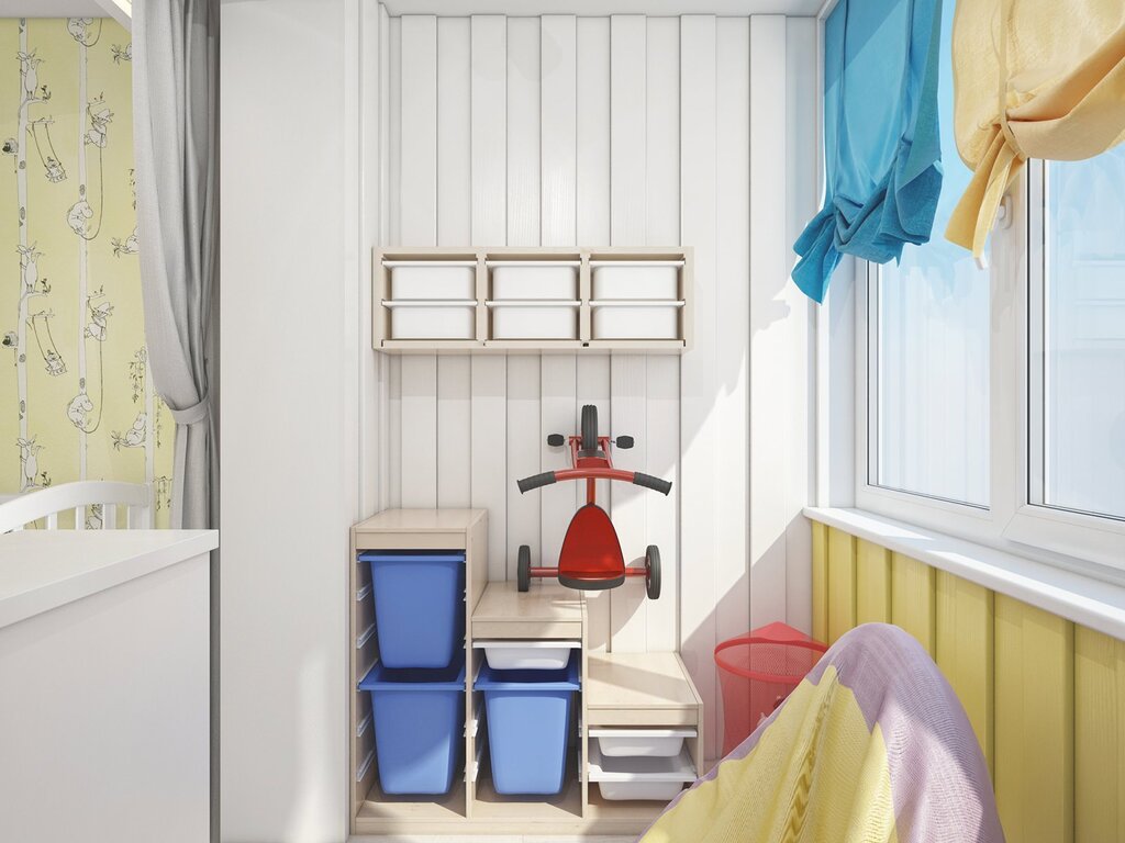 Children's room with a balcony