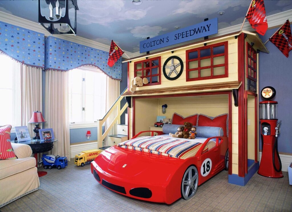 Children's bed car