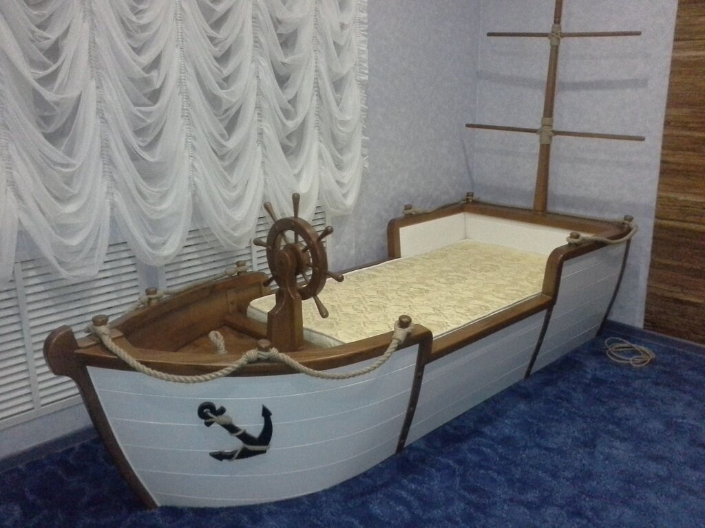 Children's bed ship 37 фото