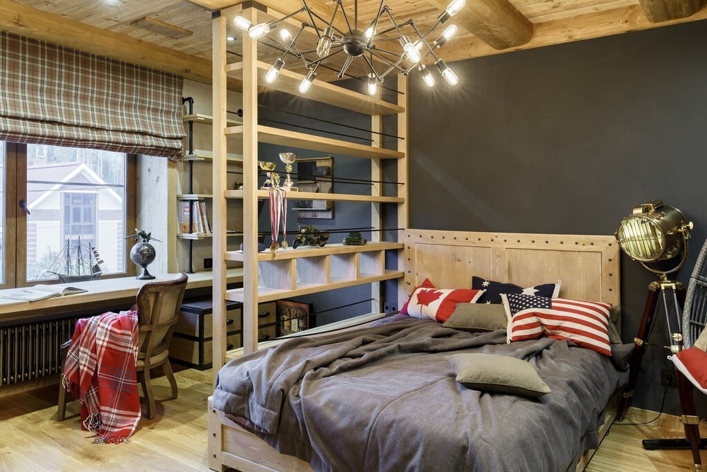 Children's bed in loft style