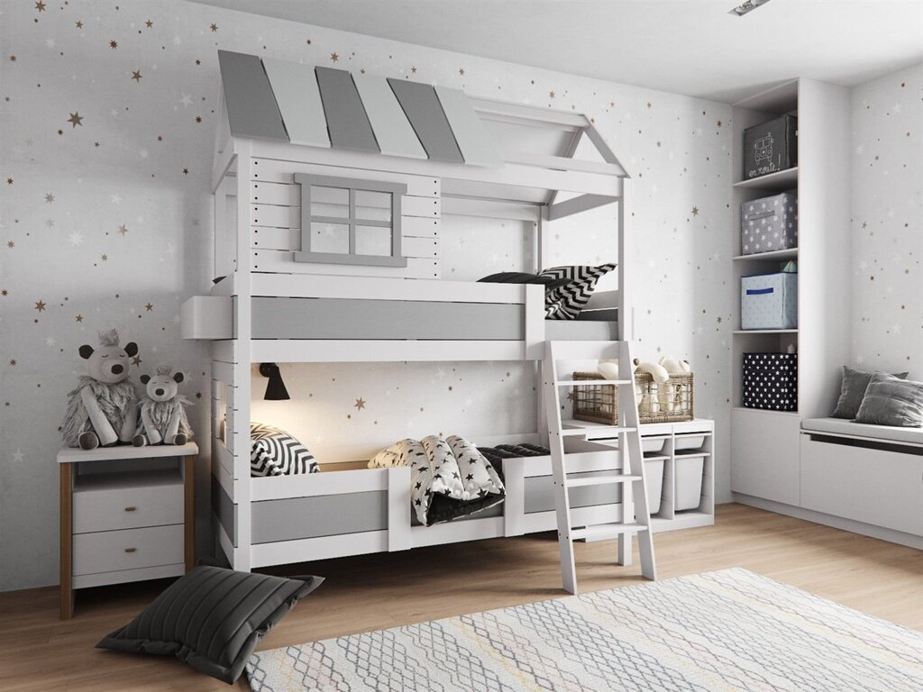 Children's furniture with a bunk bed 34 фото