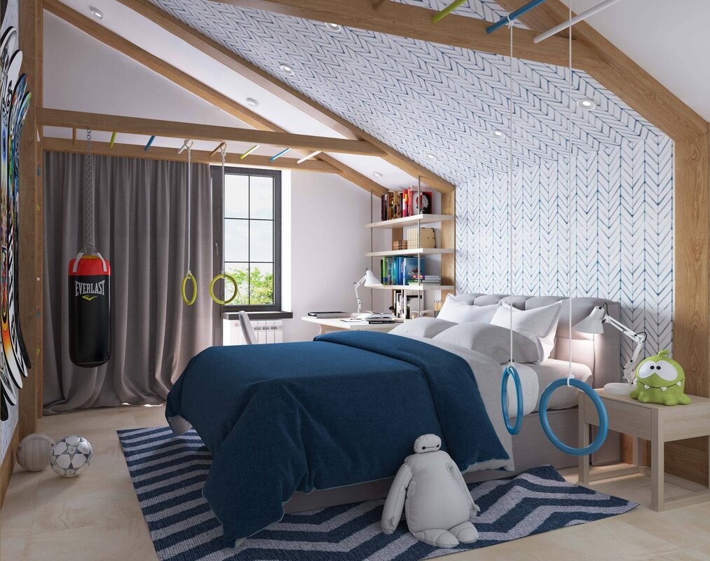 Children's room on the attic floor