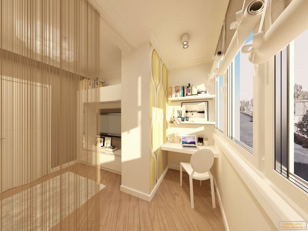 Children's room combined with a balcony