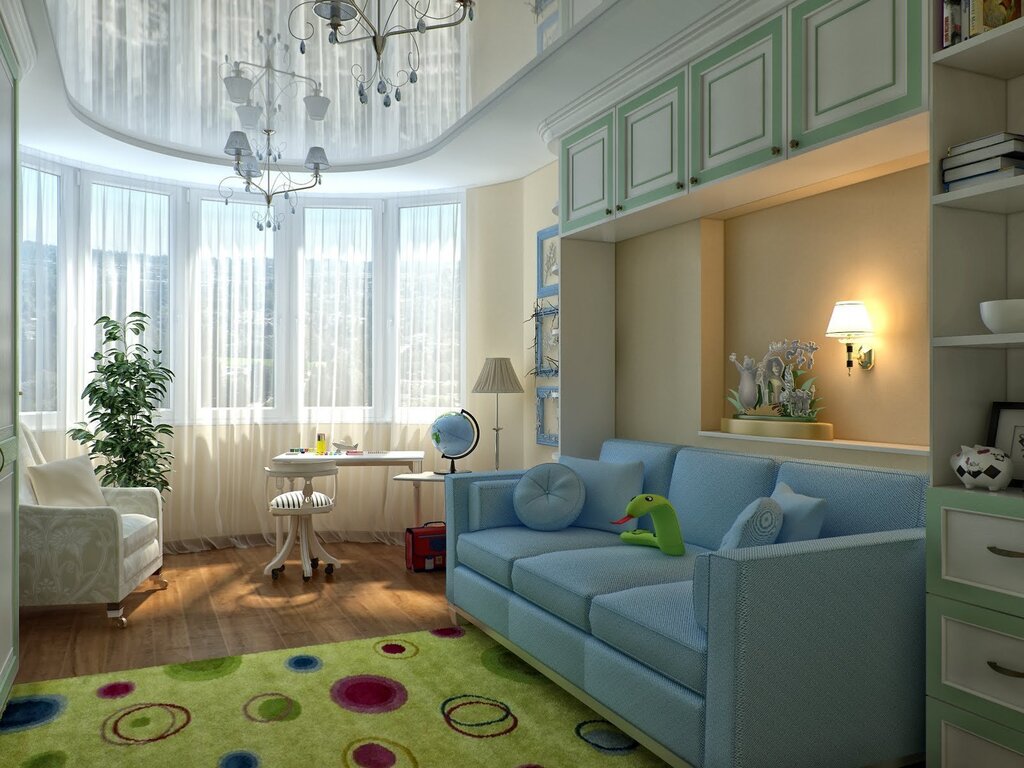 Children's room with a sofa