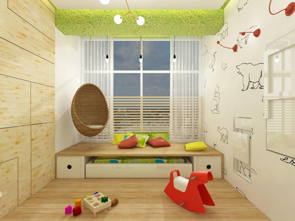 Children's room in eco style