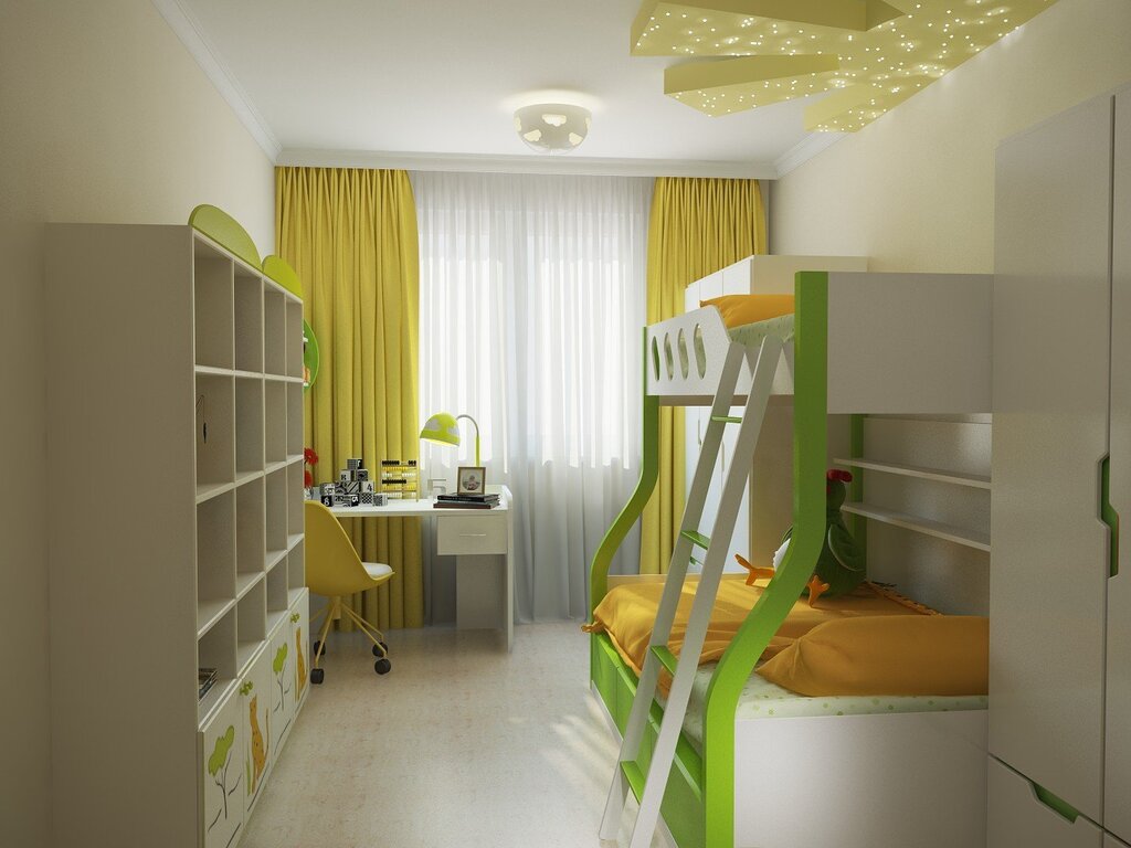 A children's room for two in a Khrushchyovka