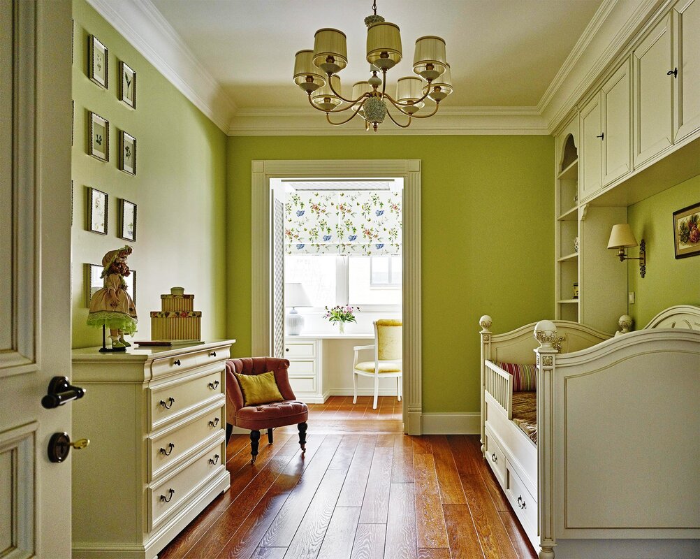 Children's room in olive color 45 фото