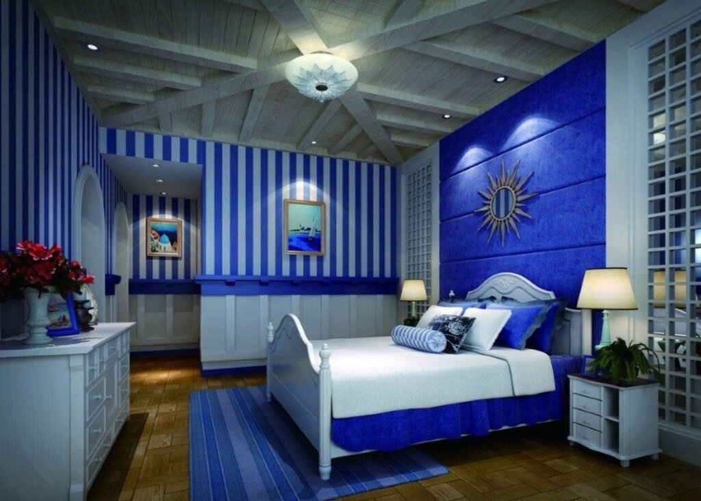 Children's room in blue