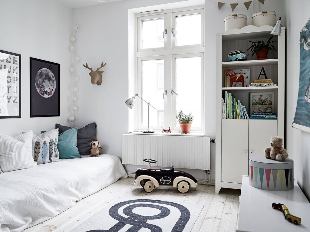 A children's room in Scandinavian style for a teenager 44 фото