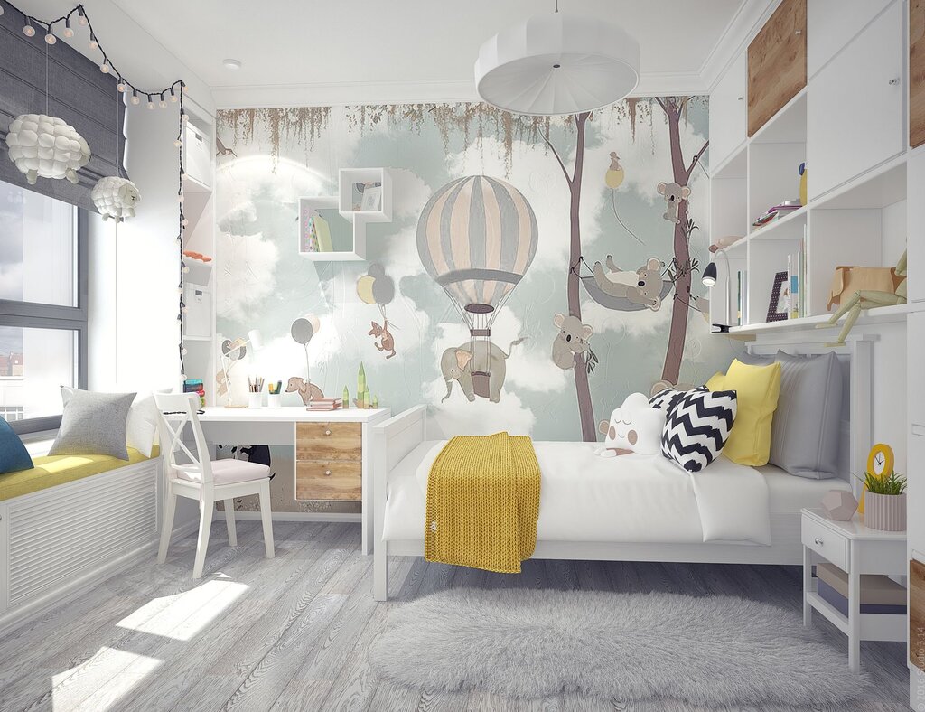 Children's room in calm tones