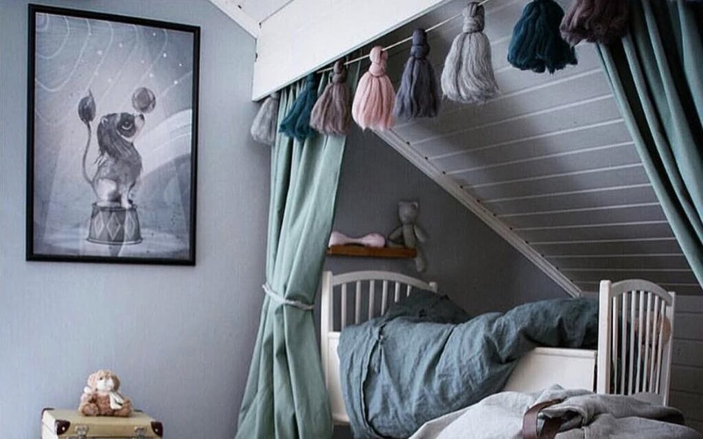 Children's room in hygge style