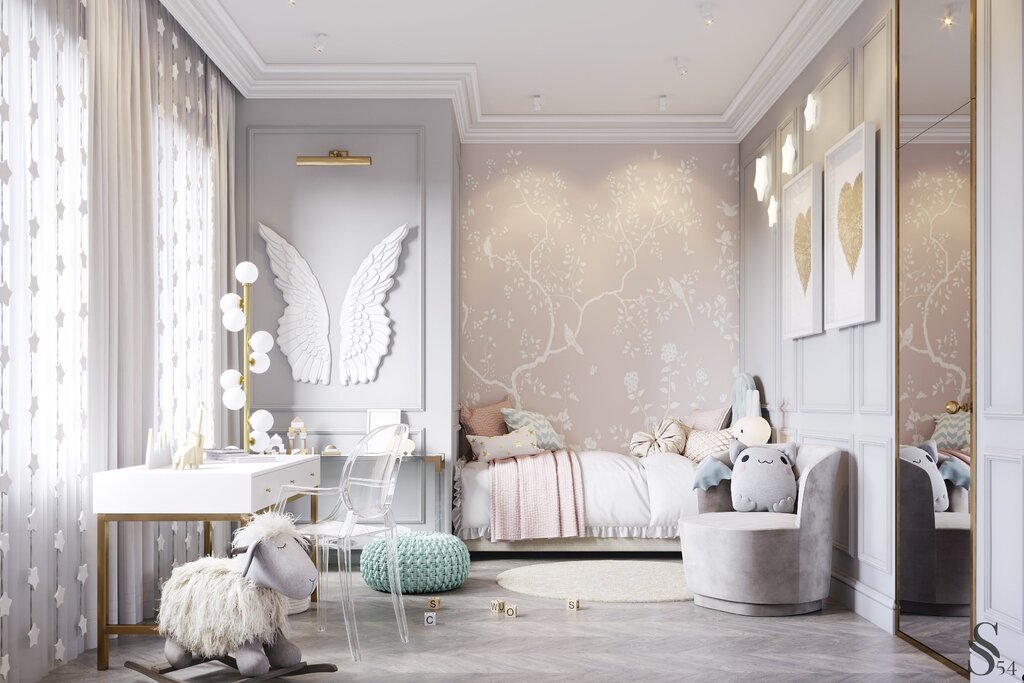 Children's room in light tones