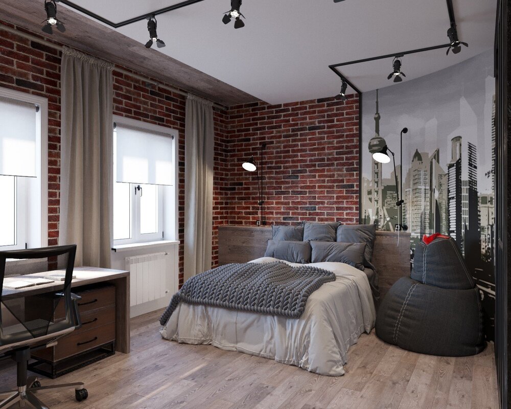 Children's rooms in loft style