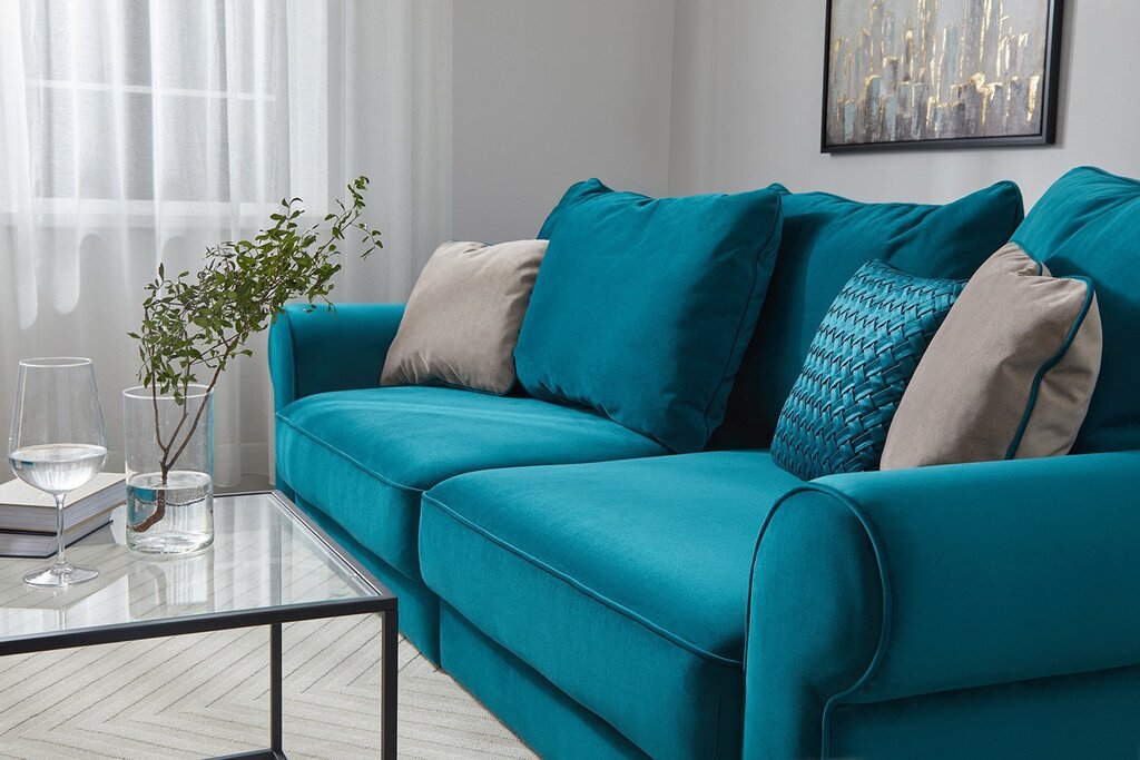 Turquoise sofa