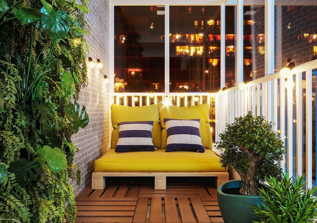 A pallet sofa for the balcony