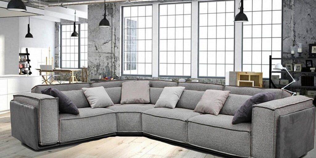 Loft gray sofa 45 фото