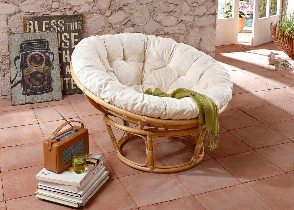 Papasan rattan sofa