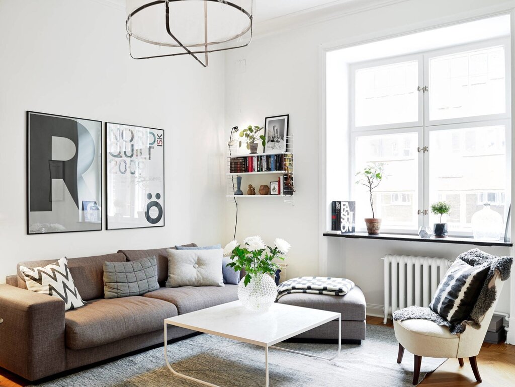 Scandi sofa in the interior