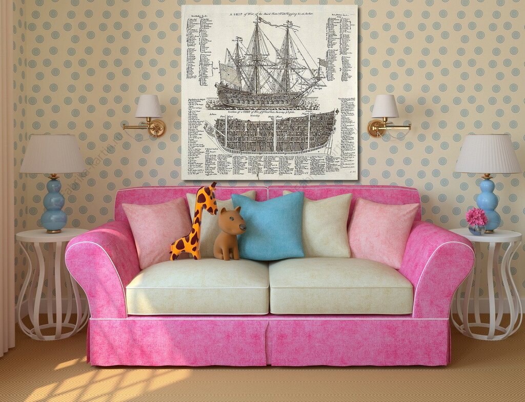 A sofa for a girl's room