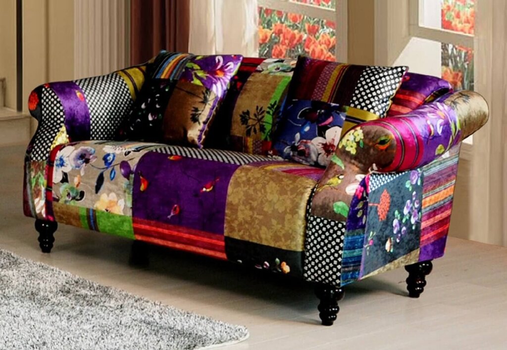 Patchwork style sofa