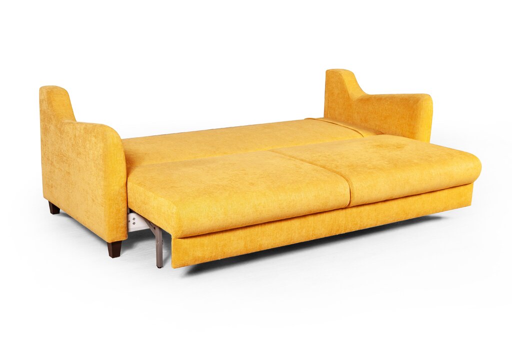 Yellow convertible sofa