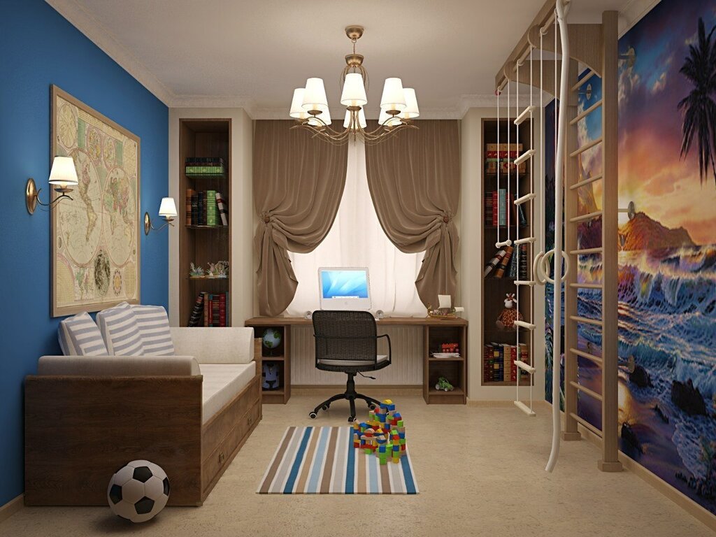 Design of a children's room for a teenage boy