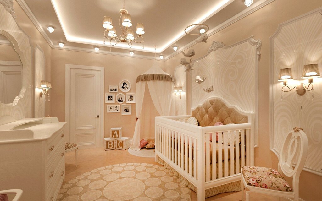 Design of a nursery for a newborn 40 фото