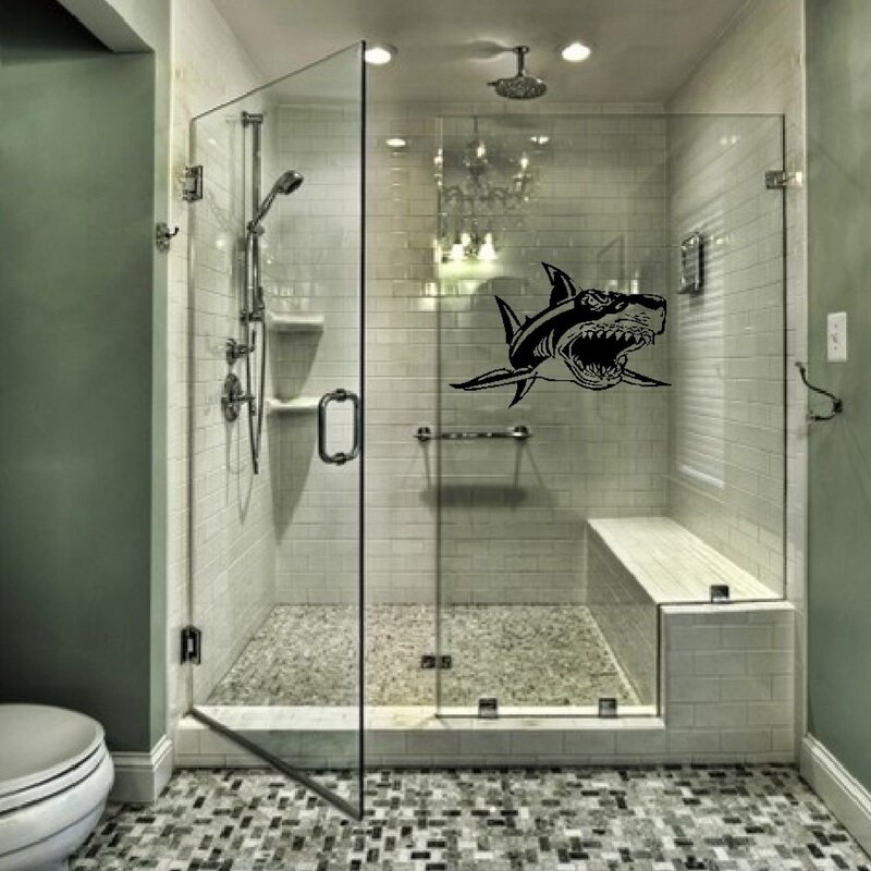 Shower room design without a bathtub