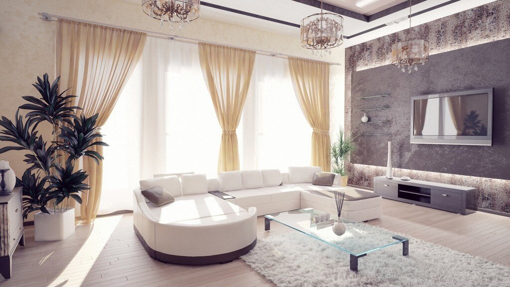 Living room design in a private house